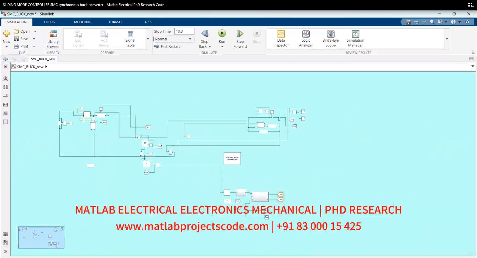 SLIDING MODE CONTROLLER SMC synchronous buck converter - Matlab Electrical PhD Research Code